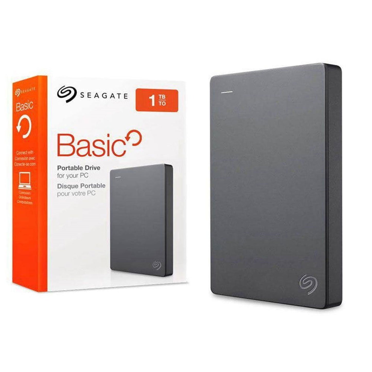 Seagate Basic 1TB USB 3.0 Black 2.5" Portable External Hard Drive