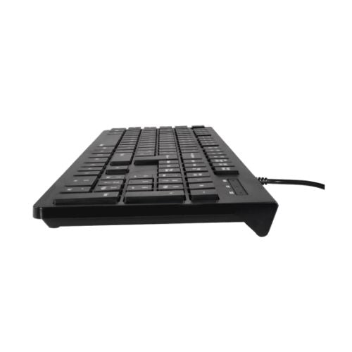 Hama KC-200 Multimedia Keyboard, USB, Flat Keys, Splash Proof